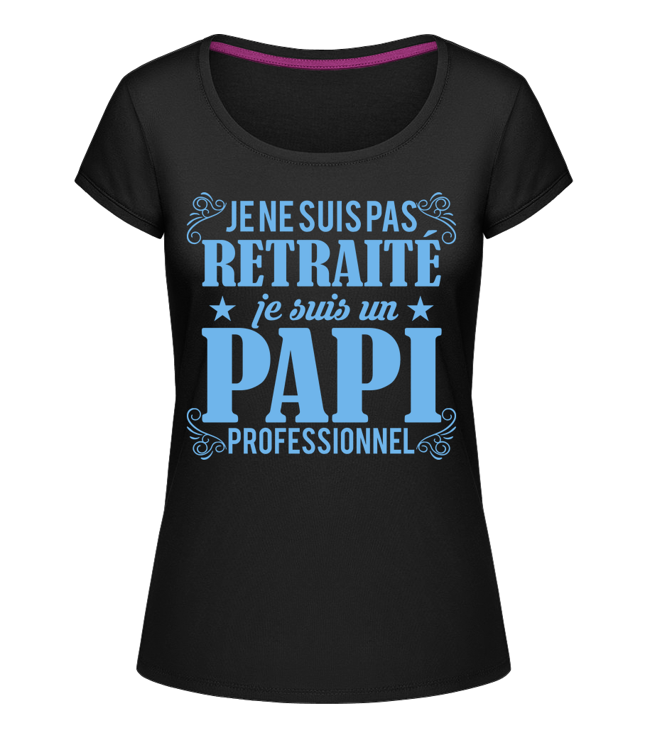 Je Ne Suis Pas Retraité · T-shirt col en U Femme