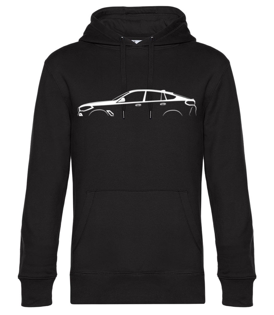 Aperçu: 'BMW X6 M Competition' Silhouette - Sweat à capuche premium Unisexe - Noir - Devant