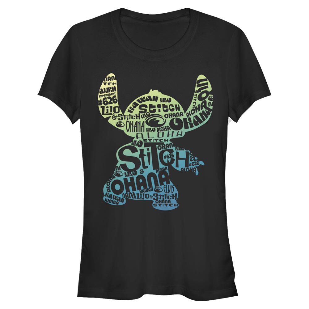 Aperçu: Disney Classics - Lilo & Stitch - Lilo & Stitch Stitch Fill - Femme T-shirt - Noir - Devant