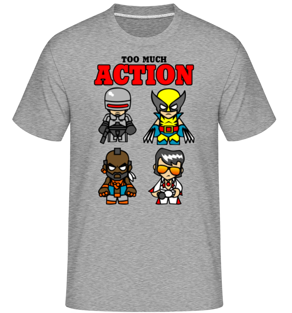 Aperçu: Action -  T-Shirt Shirtinator homme - Gris chiné - Devant