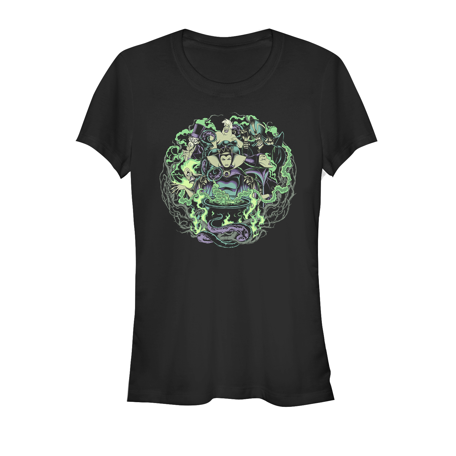Aperçu: Disney - Les Méchants Disney - Skupina Epitome of Evil - Femme T-shirt - Noir - Devant
