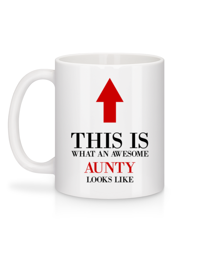 Aperçu: Awesome Aunty - Mug en céramique blanc - Blanc - Derrière