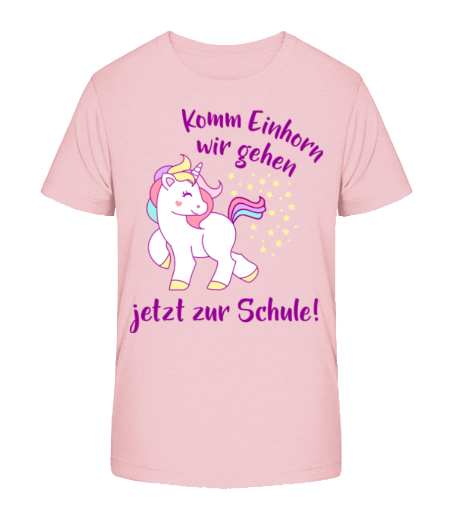 Komm Einhorn Zur Schule · Kinder Bio T-Shirt Stanley Stella 2.0