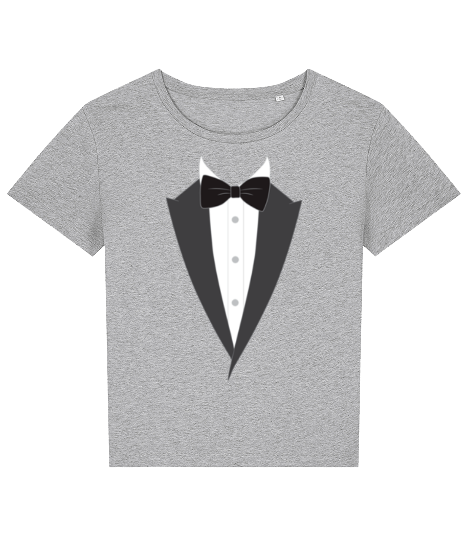 Aperçu: Nœud Papillon - T-shirt bio Femme Stanley Stella 2.0 - Gris chiné - Devant