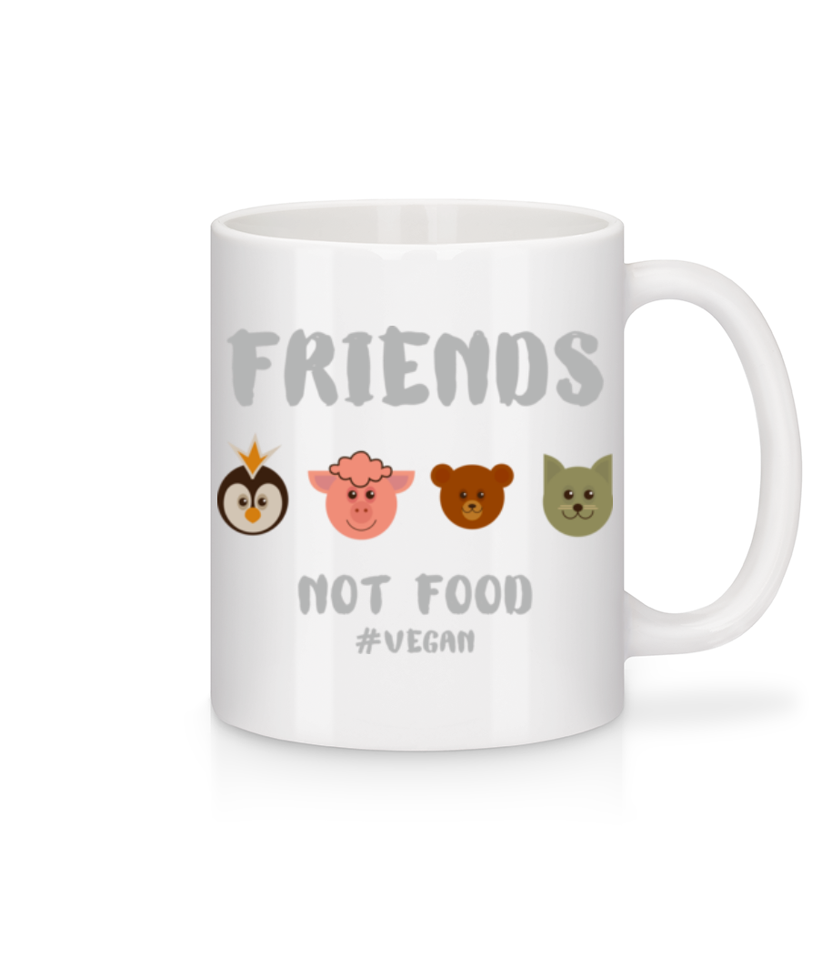 Friends Not Food · Mug en céramique blanc