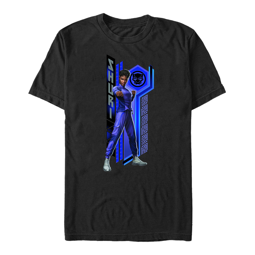 Aperçu: Marvel - Panthère noire Wakanda pour toujours - Shuri Pattern - Homme T-shirt - Noir - Devant