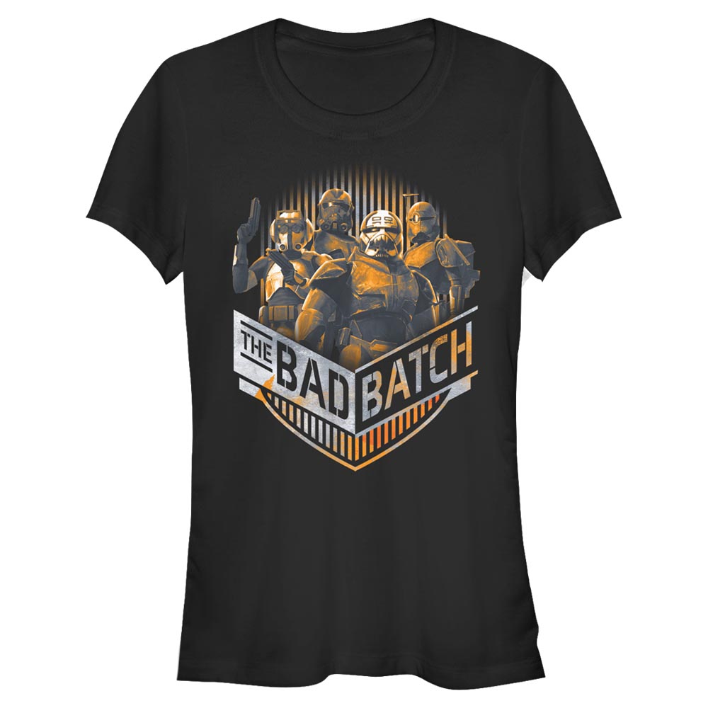 Star Wars - The Bad Batch - Portrait Batch Group Chevron - Femme T-shirt - Noir - Devant