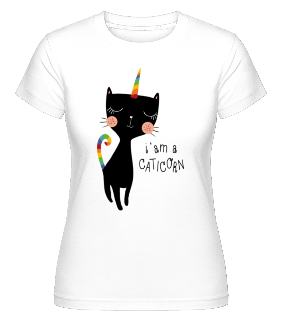 I Am A Caticorn -  T-shirt Shirtinator femme - Blanc - Devant