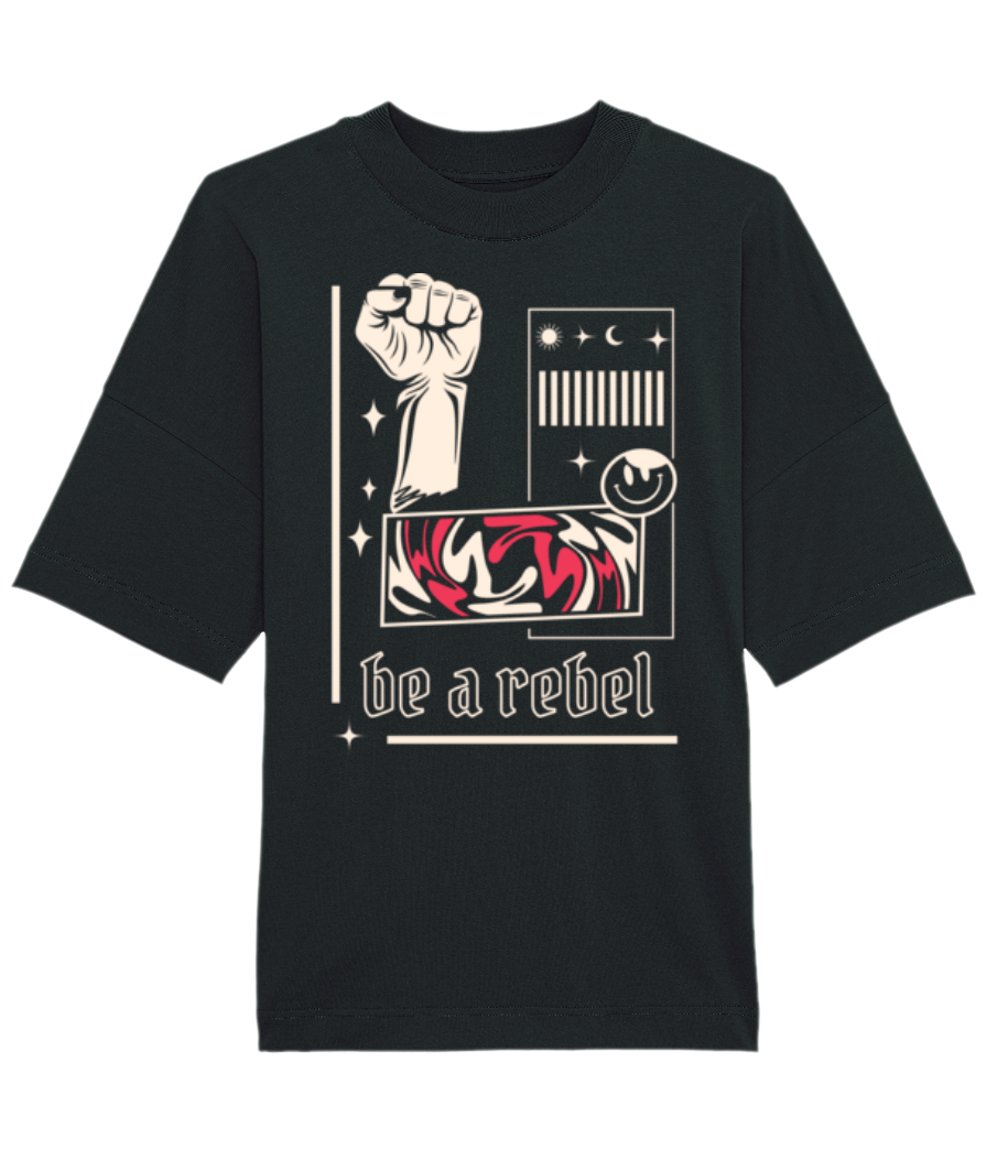 Aperçu: Rebel - T-shirt Bio unisexe Stanley Stella extra large - Noir - Devant