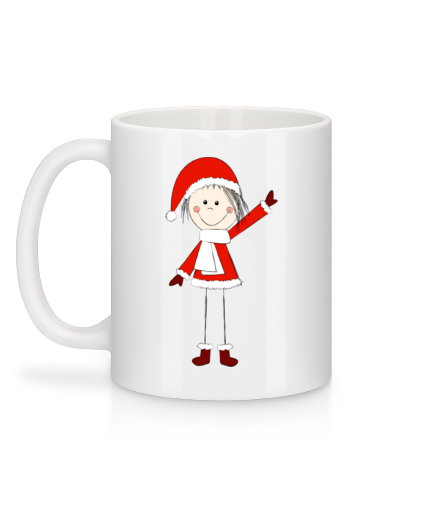 Aperçu: Fille De Noël - Mug en céramique blanc - Blanc - Derrière