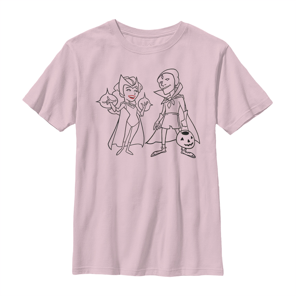 Marvel - WandaVision - La Sorcière rouge & Vision Simple Ink - Halloween - Enfant T-shirt