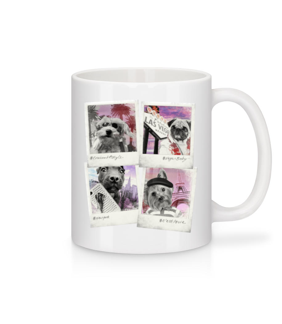 Polaroids Chien · Mug en céramique blanc