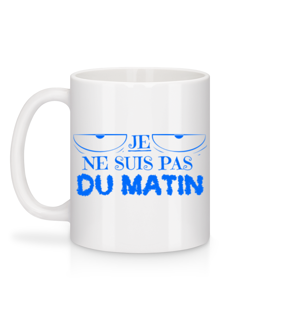 Aperçu: Je Ne Suis Pas Du Matin - Mug en céramique blanc - Blanc - Derrière