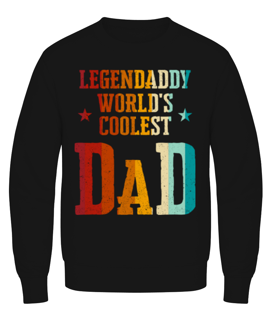 Worlds Coolest Dad - Sweatshirt Homme - Noir - Devant
