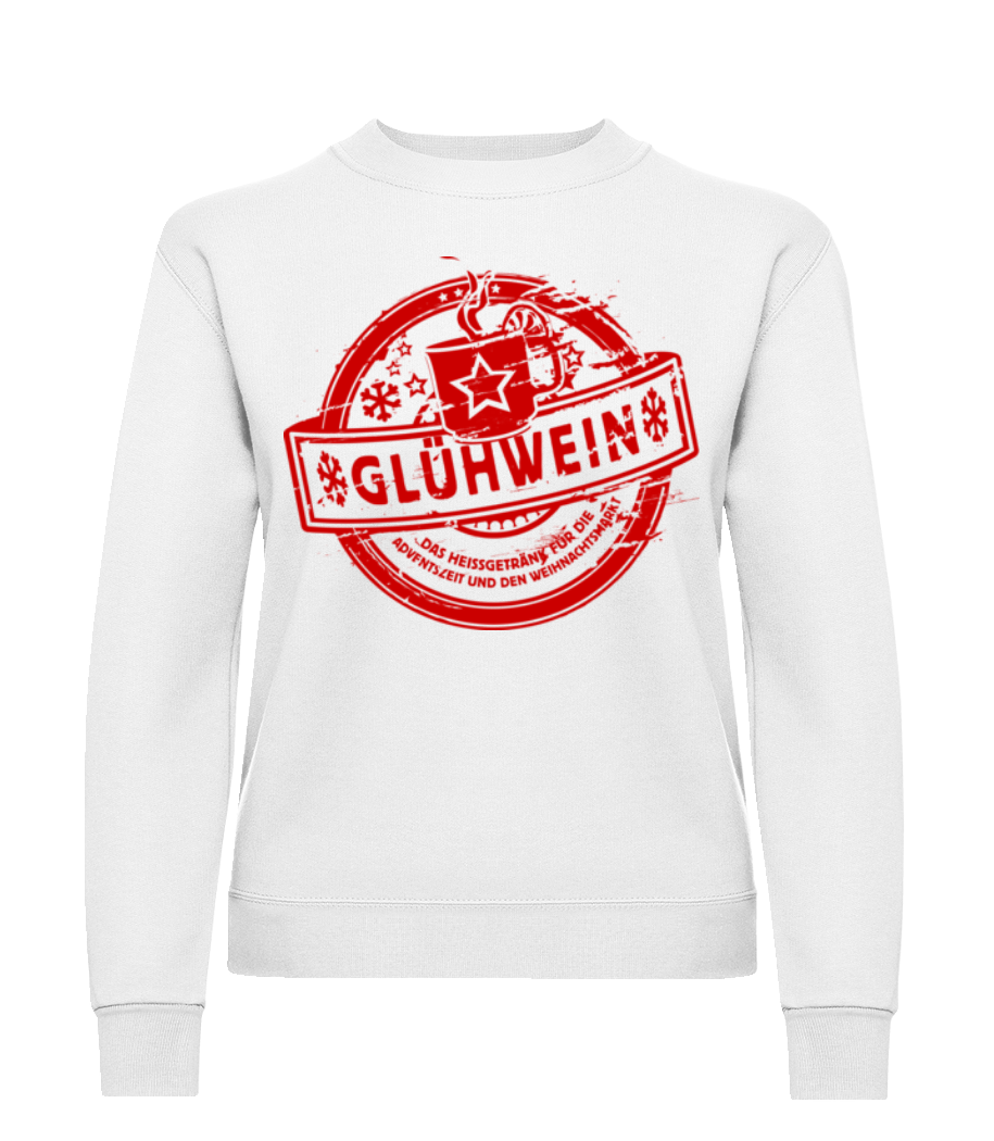 Glühwein Logo - Frauen Pullover - Weiß - Vorne