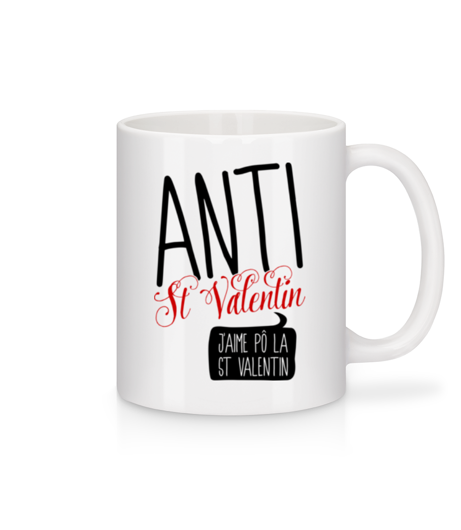 Anti St Valentin · Mug en céramique blanc