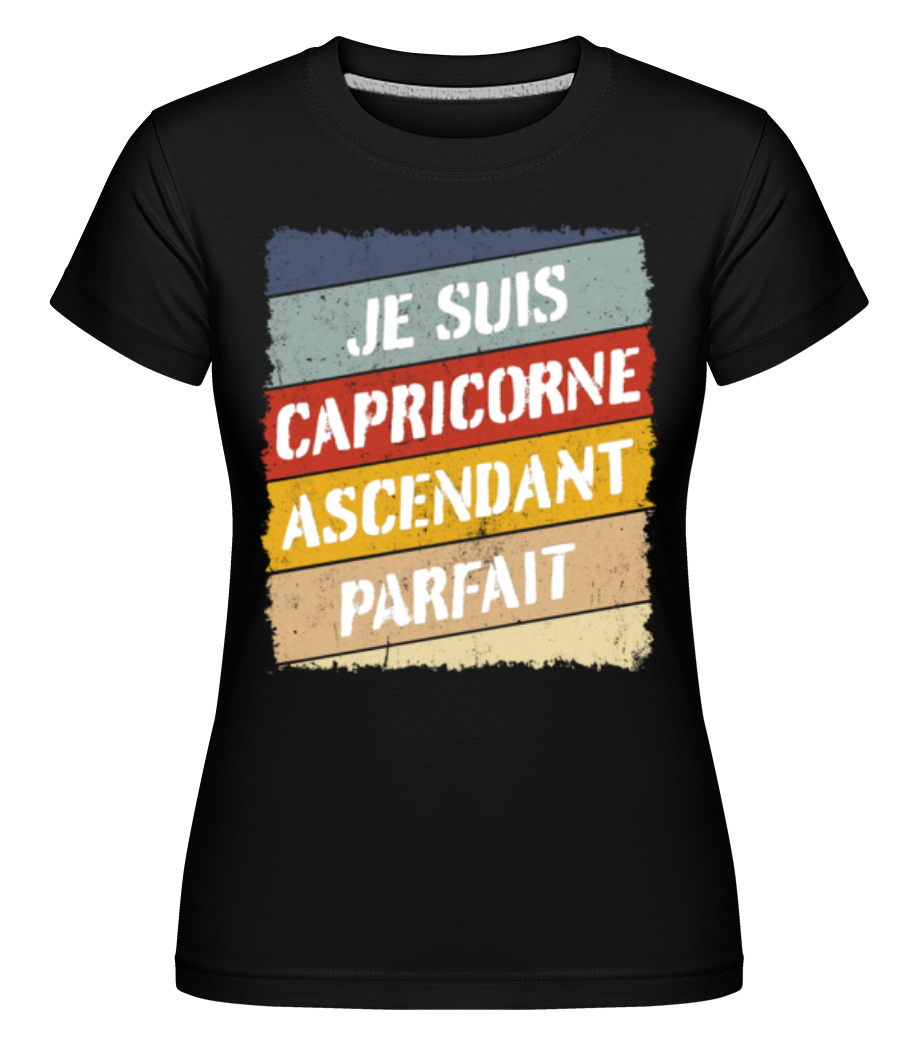 Je Suis Capricorne Style Rétro ·  T-shirt Shirtinator femme