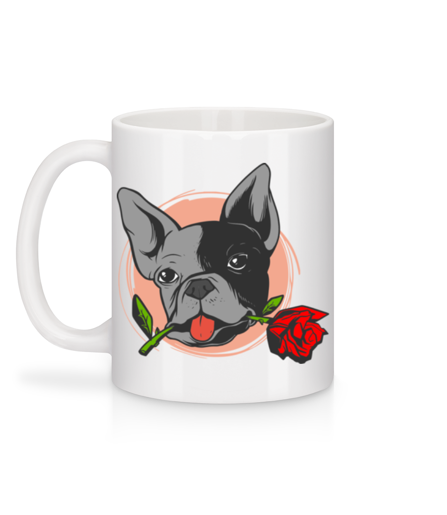 Aperçu: Bulldog Rose - Mug en céramique blanc - Blanc - Derrière