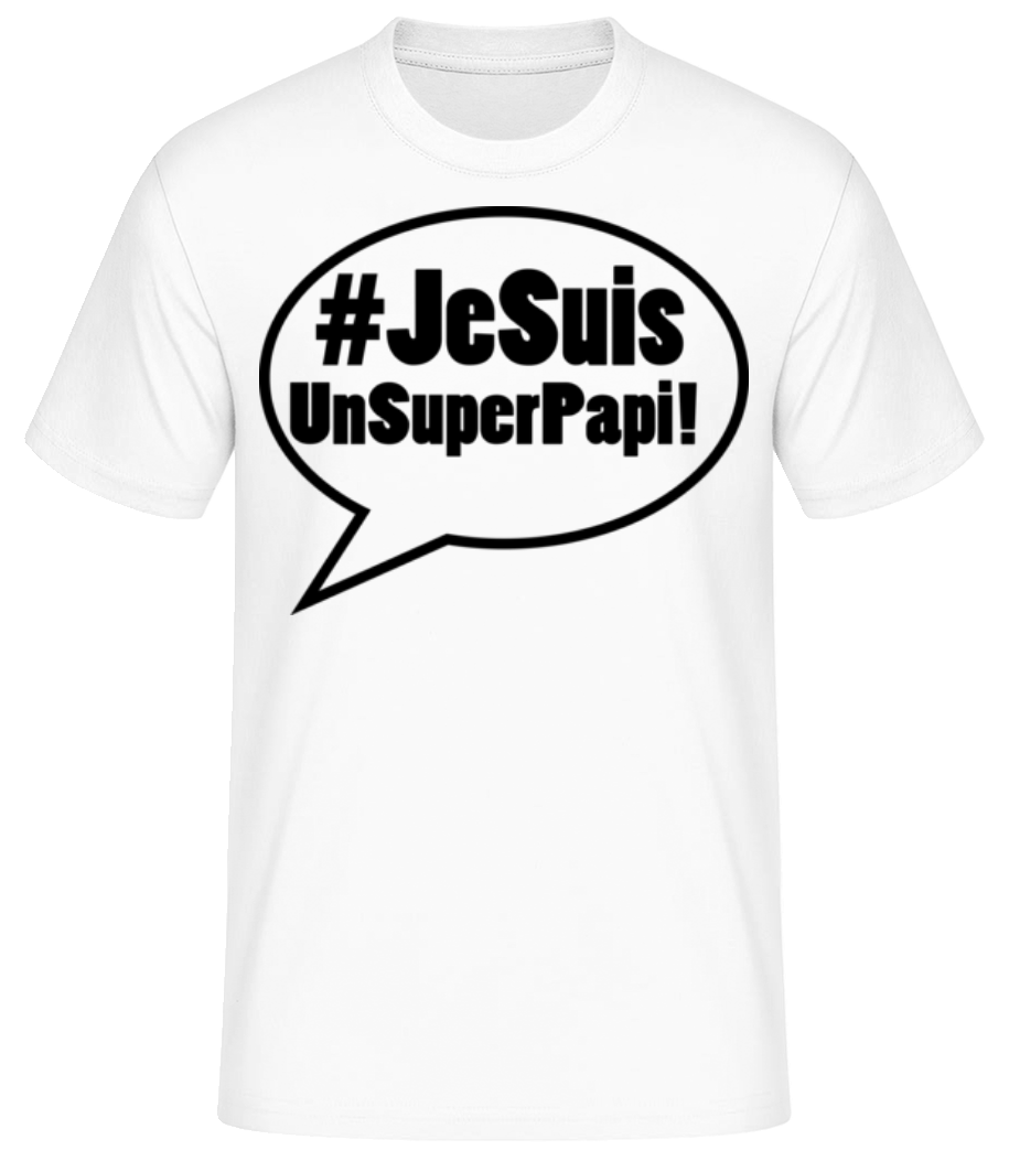 Je Suis Un Super Papi - T-shirt standard Homme - Blanc - Devant