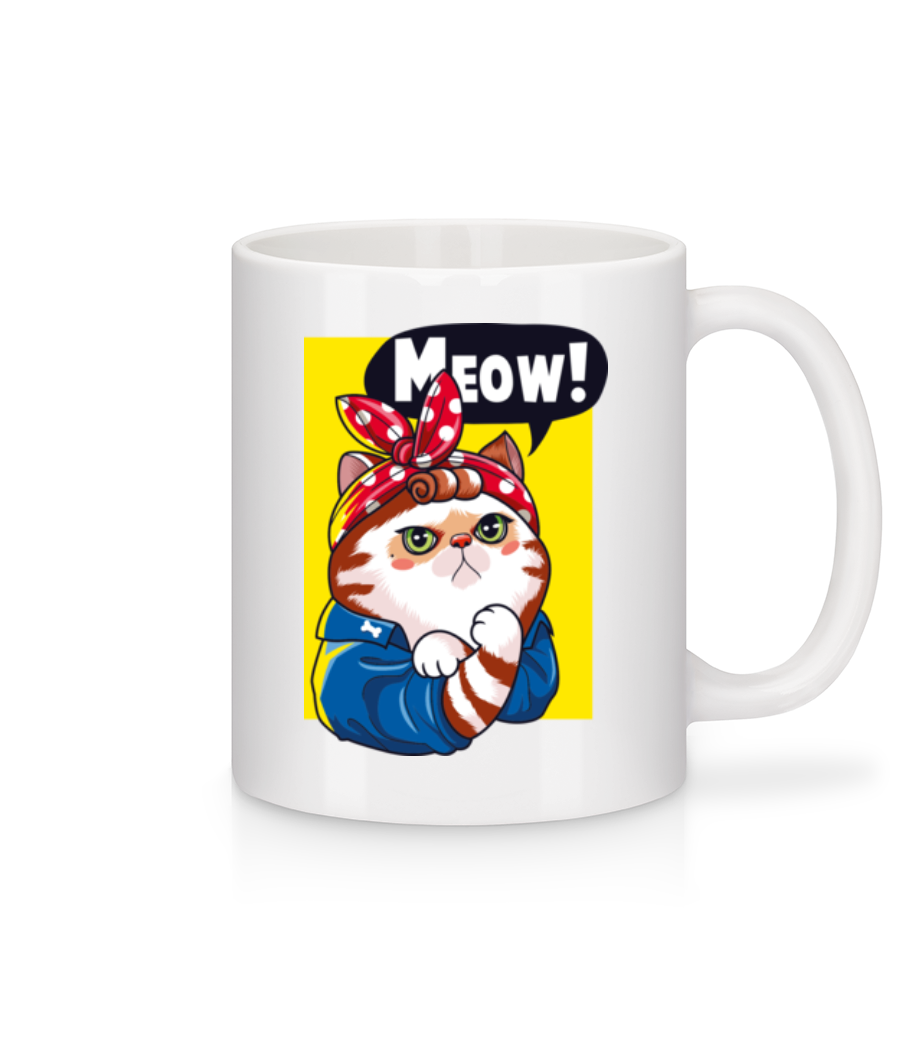 Meow · Mug en céramique blanc