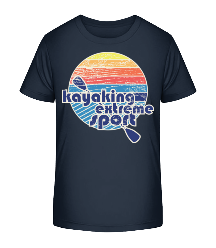 Kayaking Logo - T-shirt bio Enfant Stanley Stella 2.0 - Bleu marine - Devant