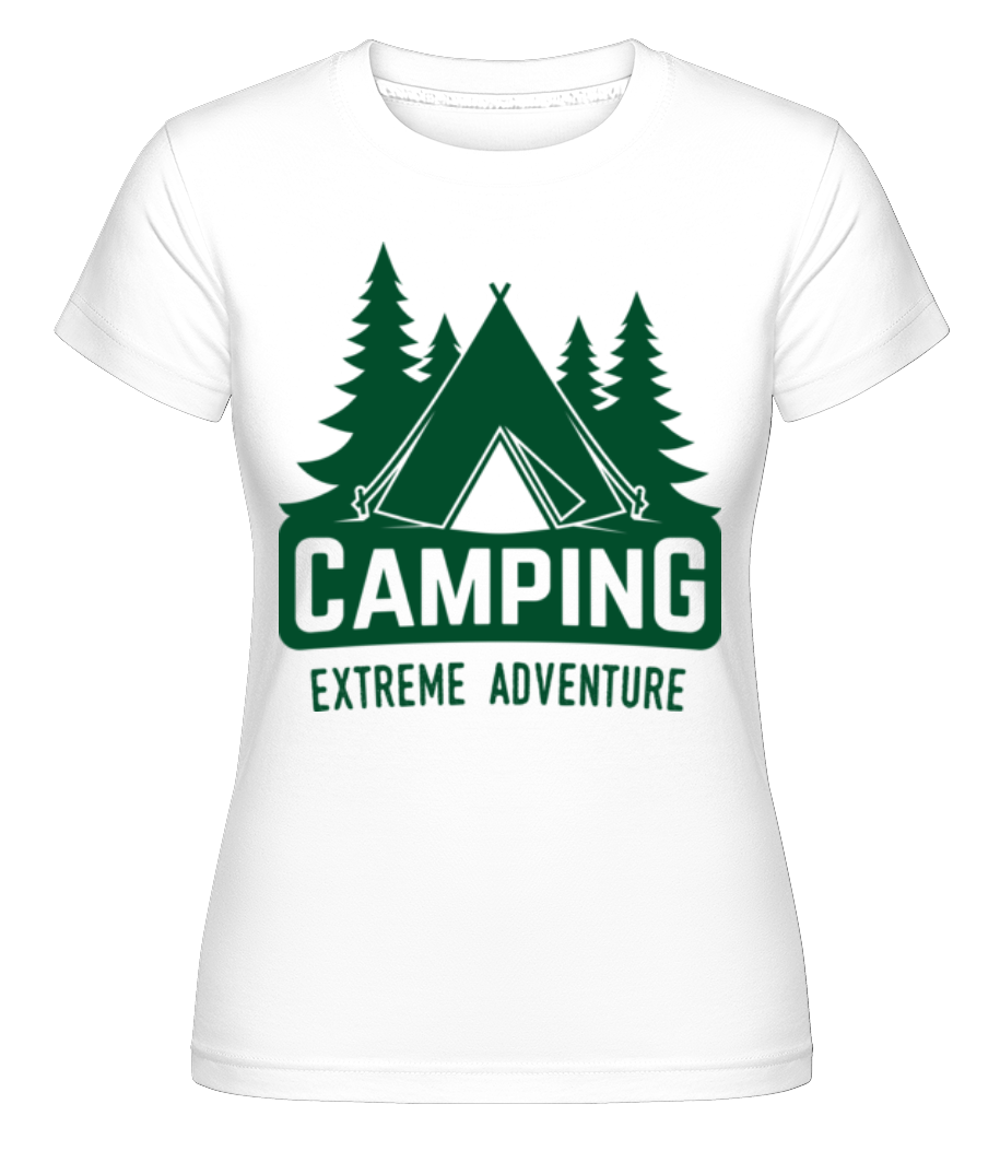 Camping Extreme Adventure -  T-shirt Shirtinator femme - Blanc - Devant
