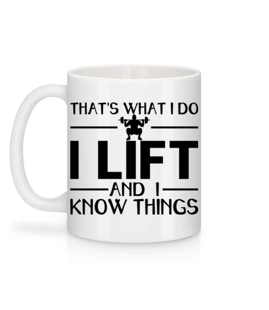 Lifting Thats What I Do - Mug en céramique blanc - Blanc - Derrière