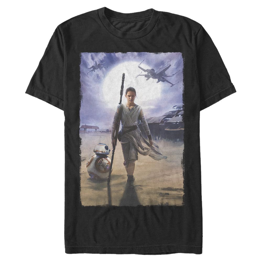 Star Wars - Le Réveil de la Force - Photo de groupe Rey Painting - Homme T-shirt