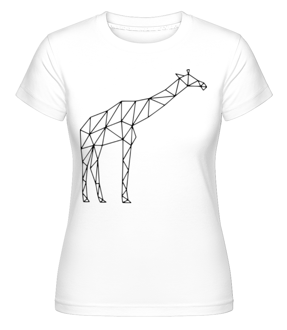 Aperçu: Polygon Girafe -  T-shirt Shirtinator femme - Blanc - Devant