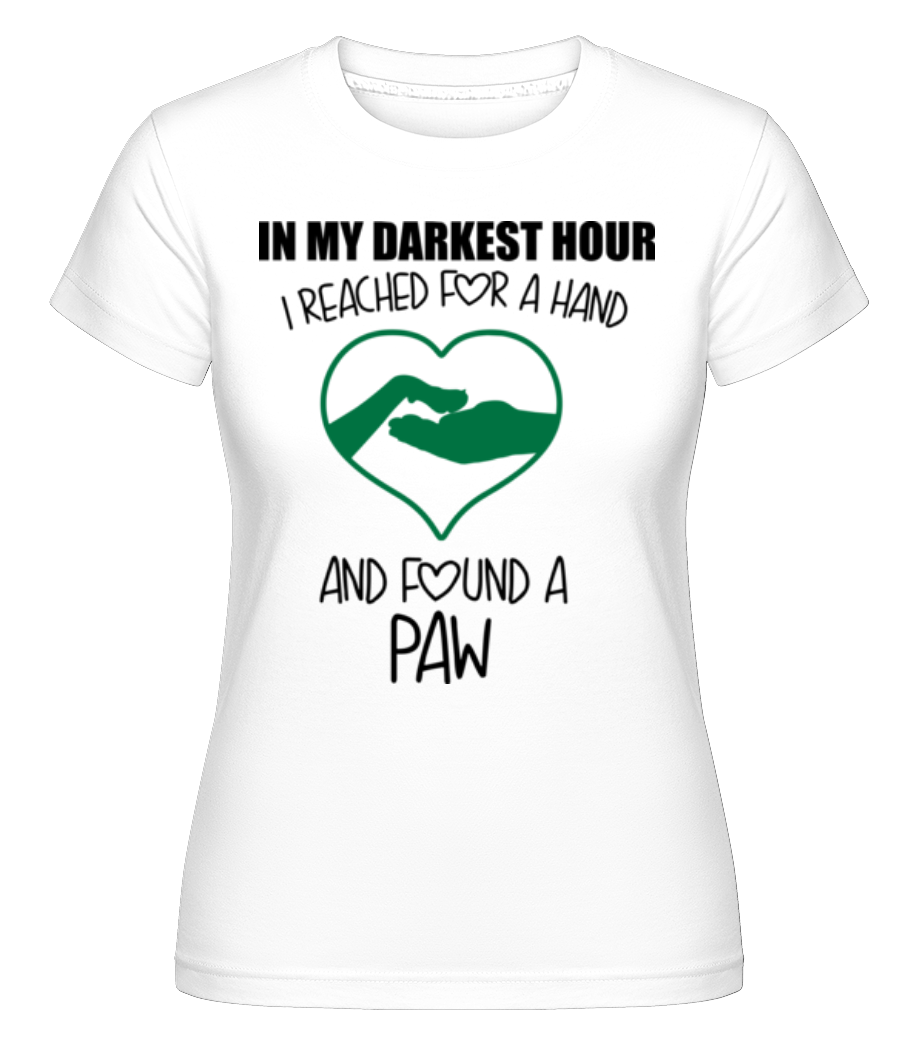 Aperçu: I Found A Loving Paw -  T-shirt Shirtinator femme - Blanc - Devant