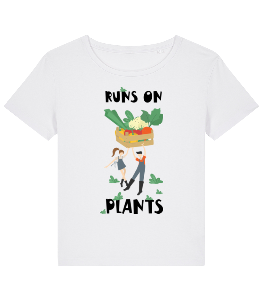 Runs On Plants · T-shirt bio Femme Stanley Stella 2.0