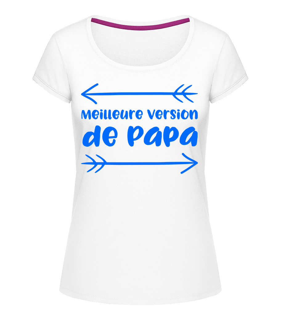 Meilleure Version De Papa · T-shirt col en U Femme