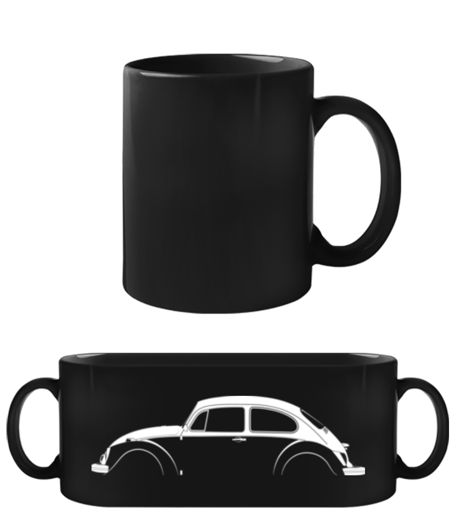 'Volkswagen Beetle 1968' Silhouette · Tasse Noire