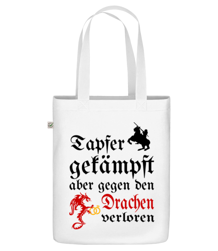 Tapfer Gekämpft - Bio Tasche - Weiß - Vorne
