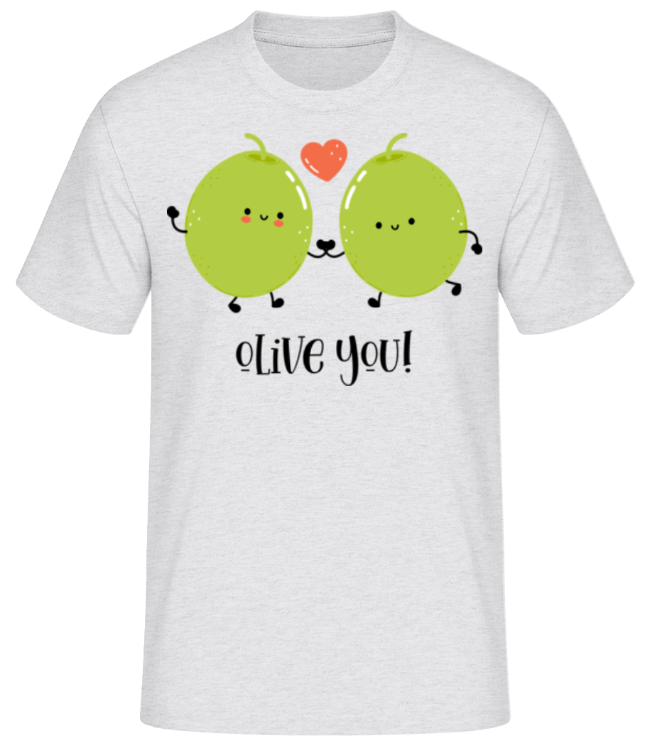 Aperçu: Olive You - T-shirt standard Homme - Gris chiné - Devant