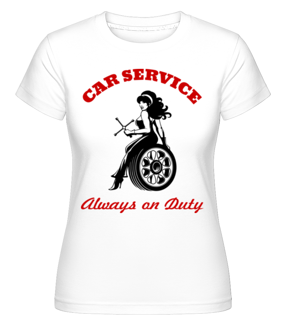 Aperçu: Car Service Sign -  T-shirt Shirtinator femme - Blanc - Devant