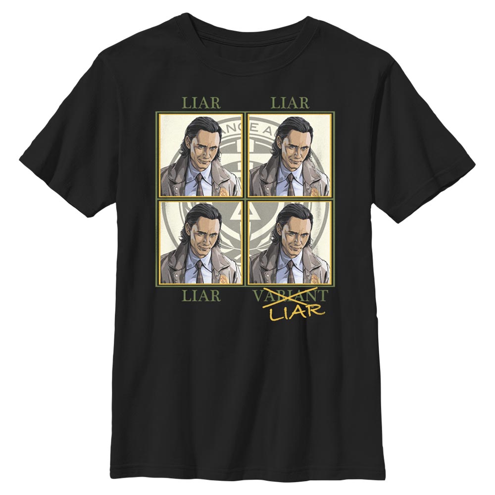 Marvel - Loki - Loki Liar Or Variant - Enfant T-shirt - Noir - Devant