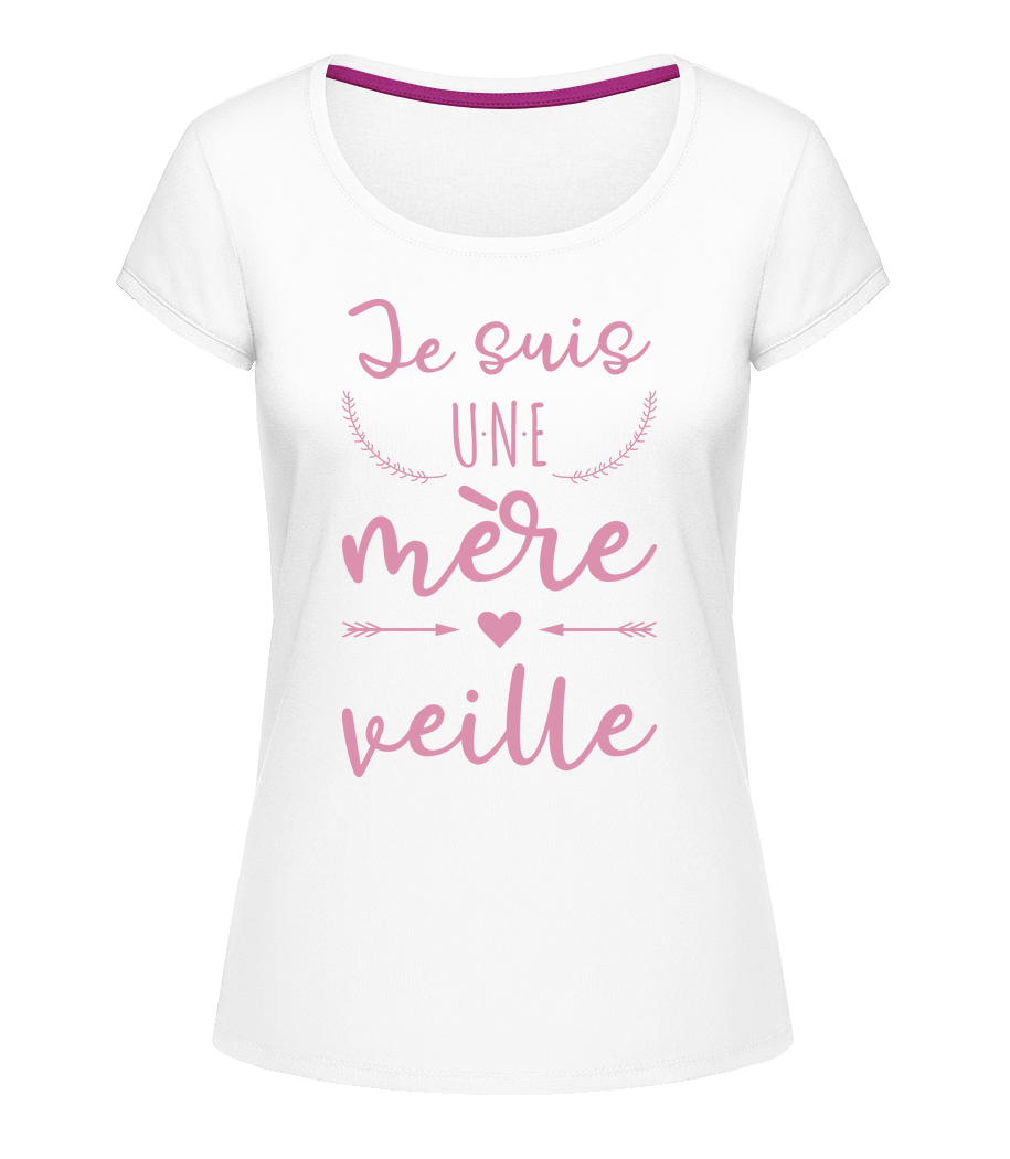Je Suis Une Mère Veille · T-shirt col en U Femme