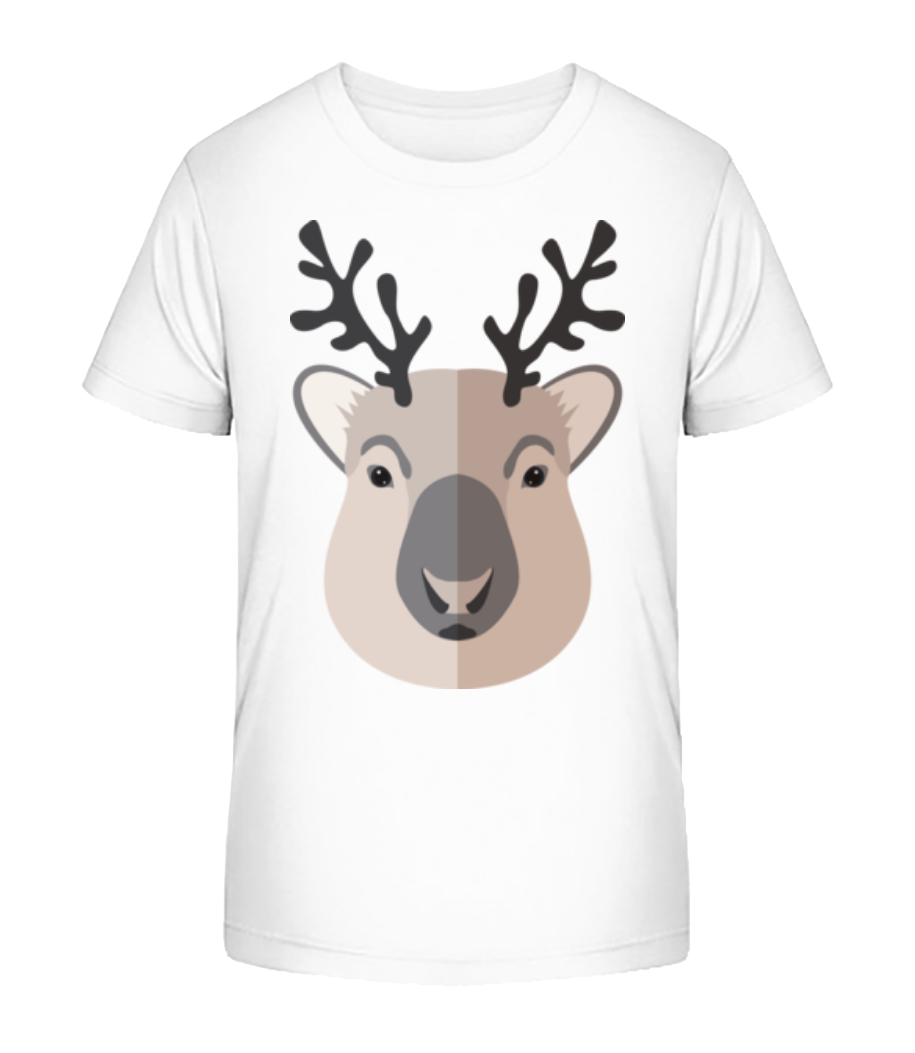 Aperçu: Cerf Comic Ombre - T-shirt bio Enfant Stanley Stella 2.0 - Blanc - Devant