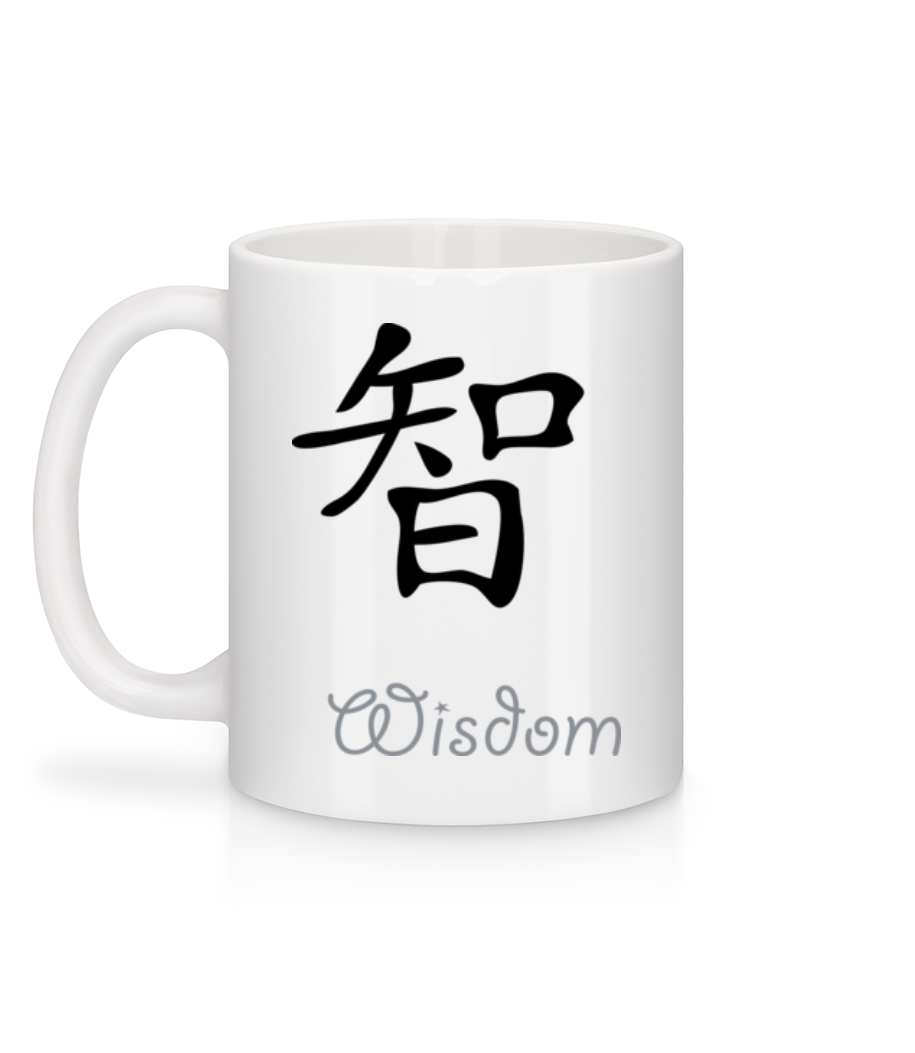 Chinese Sign Wisdom - Mug en céramique blanc - Blanc - Derrière