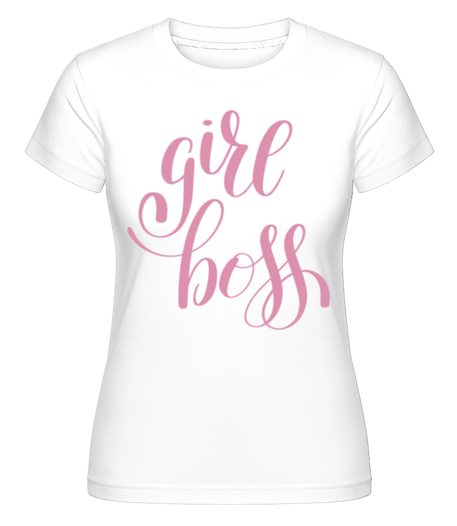 Motif Girl Boss -  T-shirt Shirtinator femme - Blanc - Devant