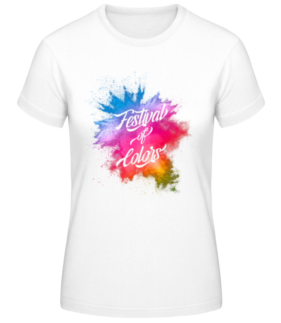 Aperçu: Festival Of Colors - T-shirt standard Femme - Blanc - Devant