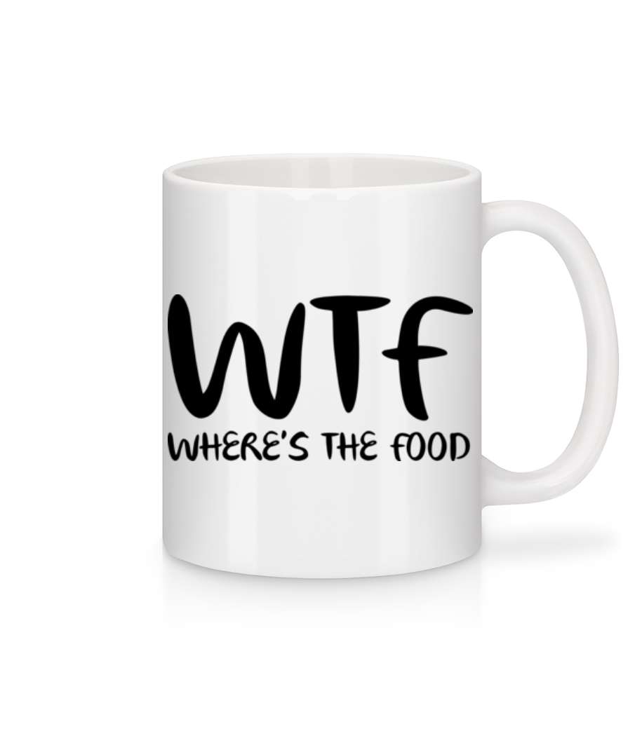 WTF Where's The Food · Mug en céramique blanc