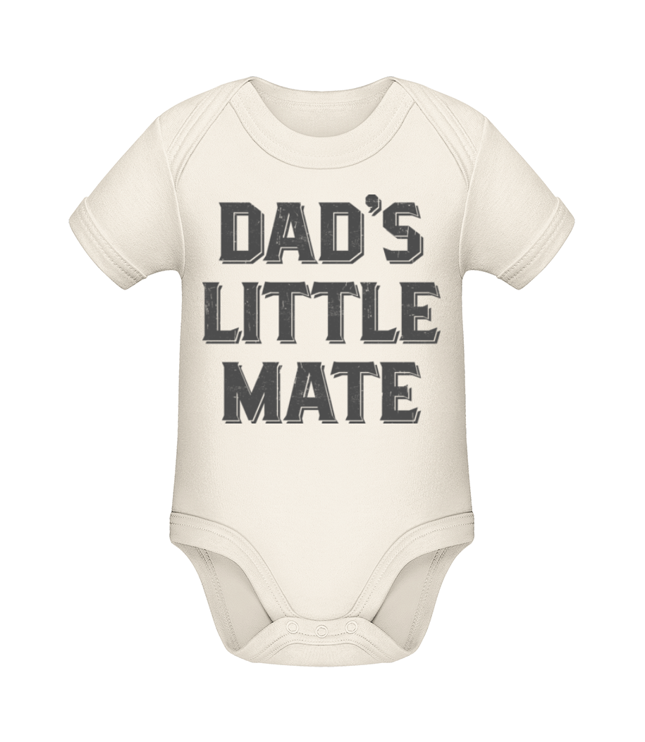 Aperçu: Dads Little Mate - Body manches courtes bio - Crème - Devant