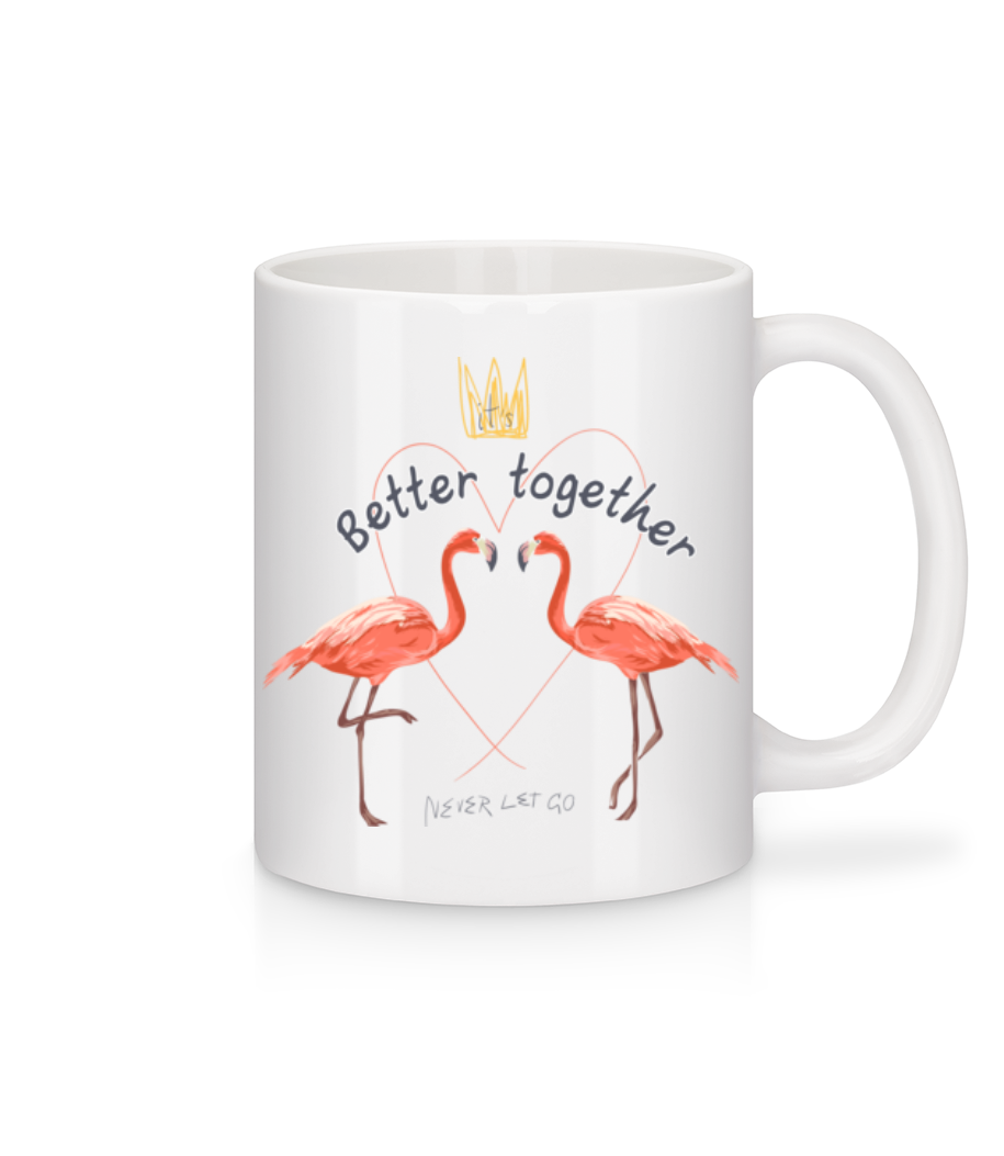 Better Together Flamingos · Mug en céramique blanc