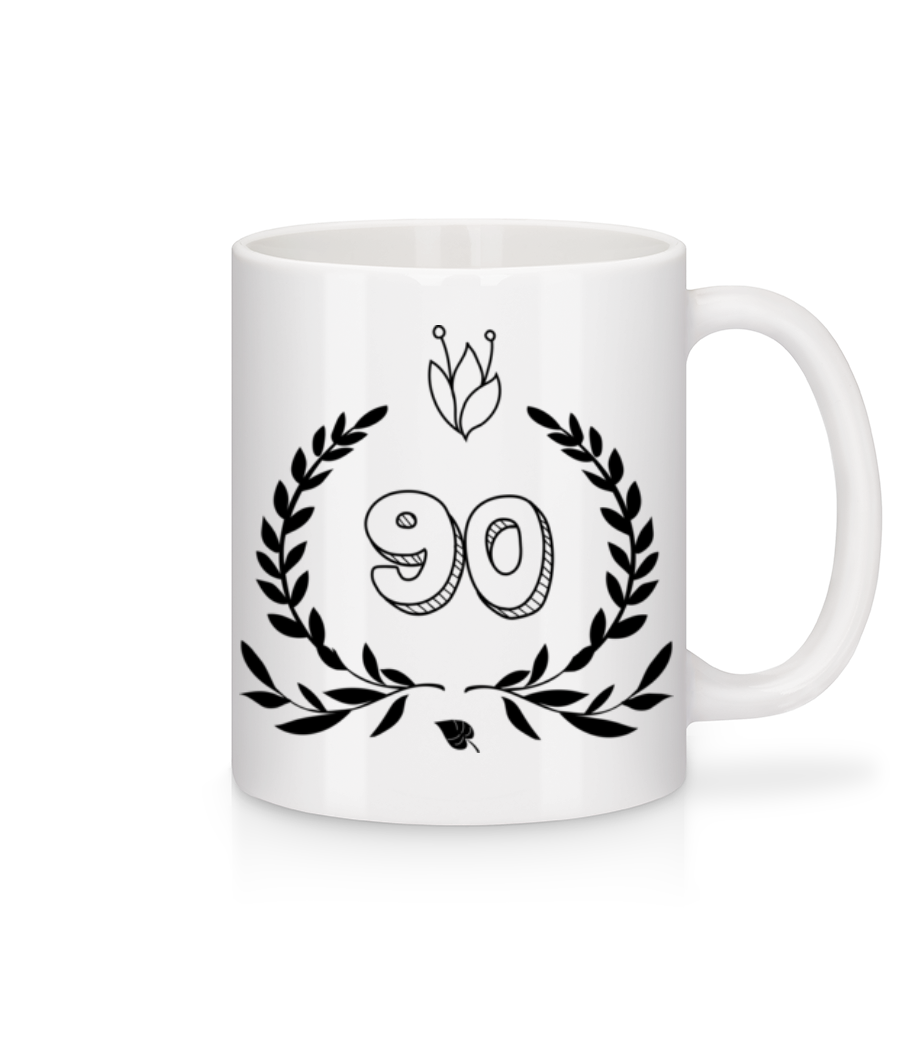 Anniversaire Des Années 90 · Mug en céramique blanc