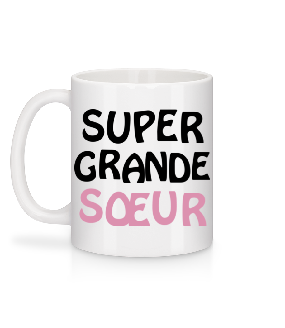 Aperçu: Super Grand Sœur - Mug en céramique blanc - Blanc - Derrière