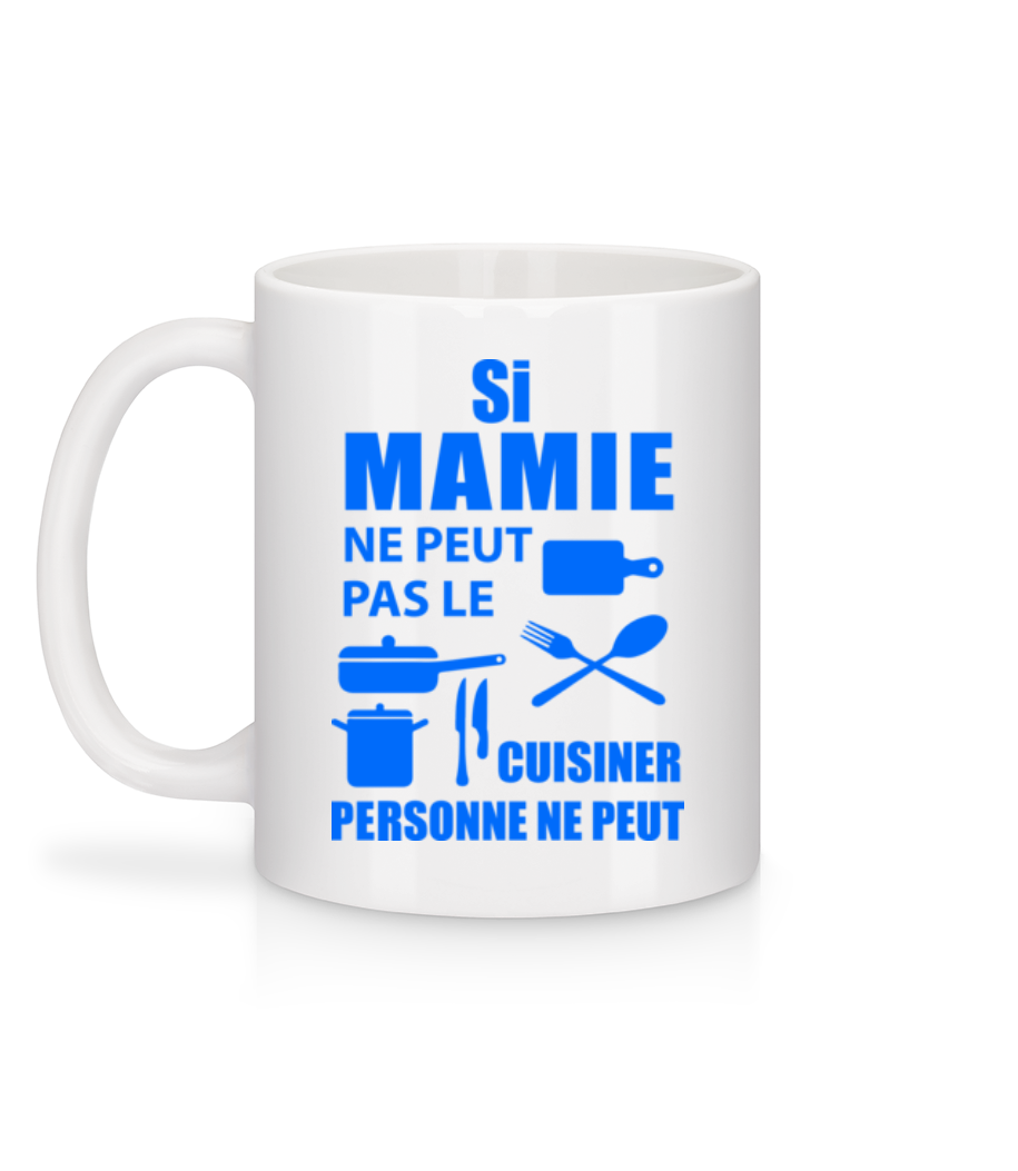 Aperçu: Mamie Sais Tout Cuisiner - Mug en céramique blanc - Blanc - Derrière