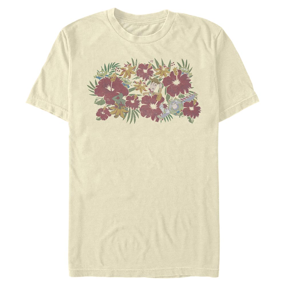 Pixar - Toy Story - Photo de groupe Toy Flowers - Homme T-shirt - Crème - Devant