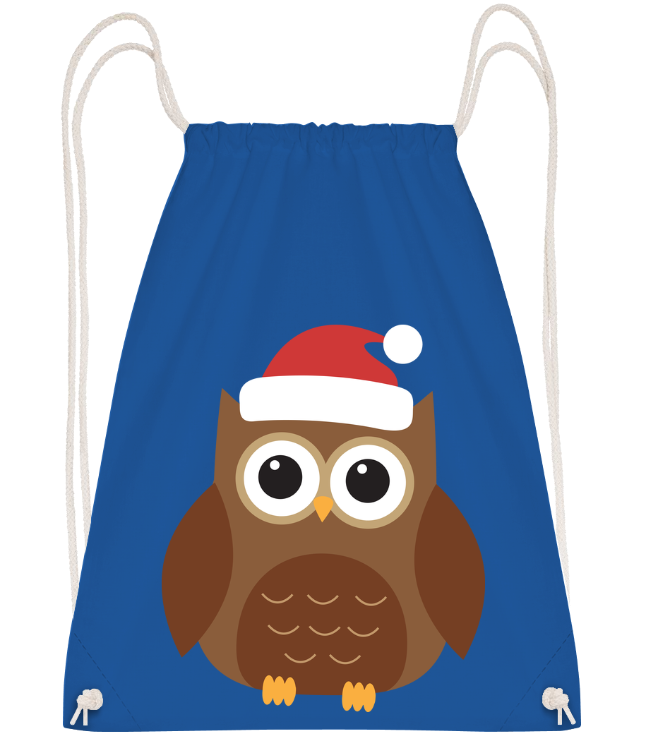 Aperçu: Chouette Ee Noël - Sac à dos Drawstring - Bleu royal - Vorn